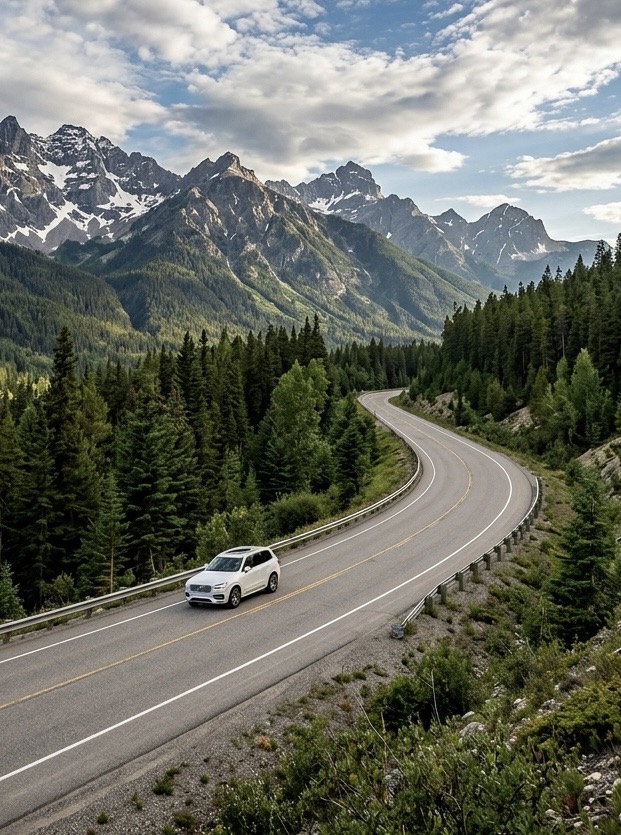 通向远方的山间道路
